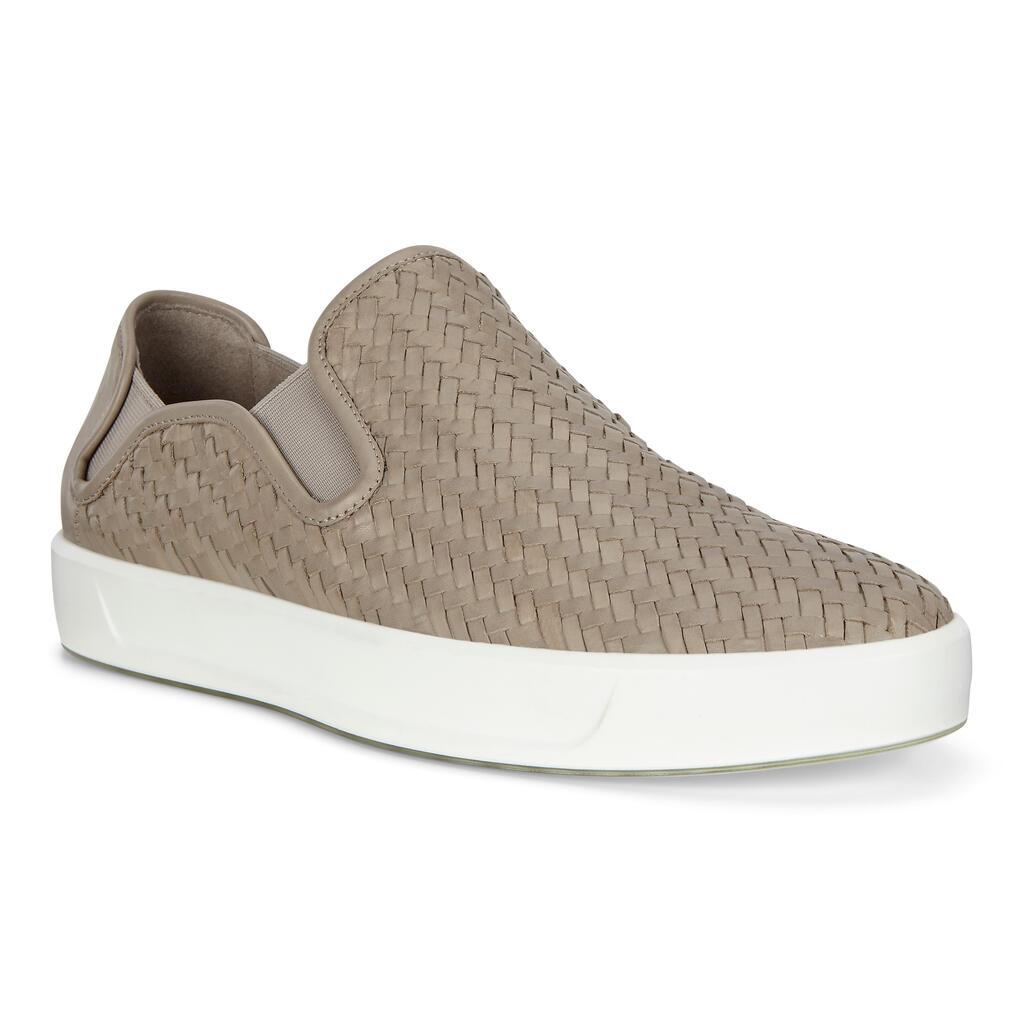 Ecco Soft 8 Mens Slip On Sneakers Beige Sales - India GSJ-094376